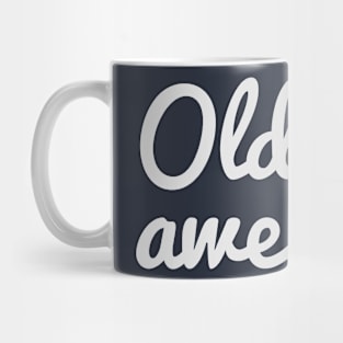 Retro Style Text Old and Awesome Mug